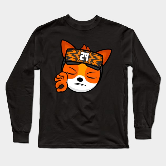 Triumphant Gamer Fox PWNZR Long Sleeve T-Shirt by MOULE